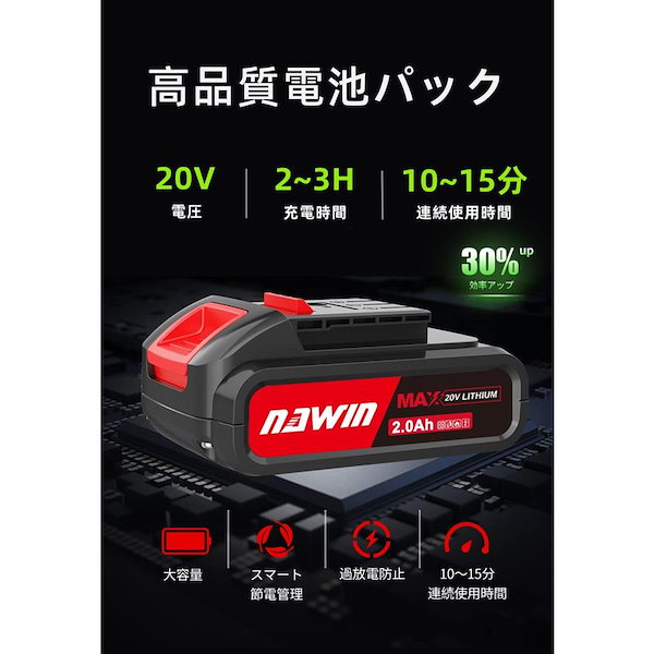 Qoo10] ナウィン ブロワー 20V 充電式ブロワ