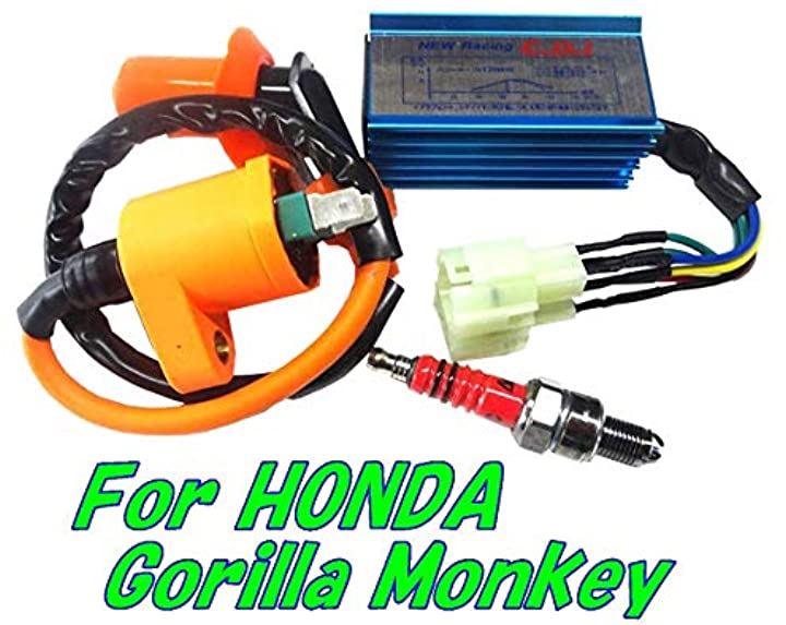CDI 点火システム ホンダ ゴリラ モンキー HONDA レーシング パフォーマンス イグニッション コイル スパーク プラグ 3点 セット パワー(CDI コイル プラグ セット) CDI 点火システム ホンダ ゴリラ モンキー HONDA レーシング パフォーマンス イグニッション コイル スパーク プラグ 3点 セット パワー(CDI コイル プラグ セット)