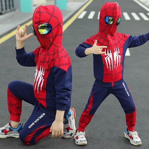 Qoo10] スパイダーマン子供服男の子スーツ子供春秋