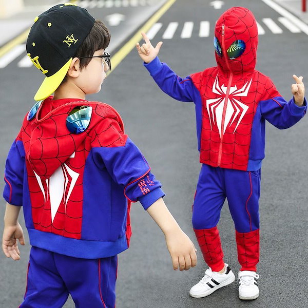 Qoo10] スパイダーマン子供服男の子スーツ子供春秋