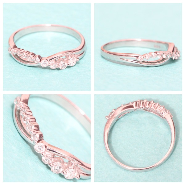 K18ホワイトゴールド合計0.2ctの10粒天然ダイヤモンドリング 発送目安:23週間 K18ホワイトゴールド合計0.2ctの10粒天然ダイヤモンドリング 発送目安:23週間