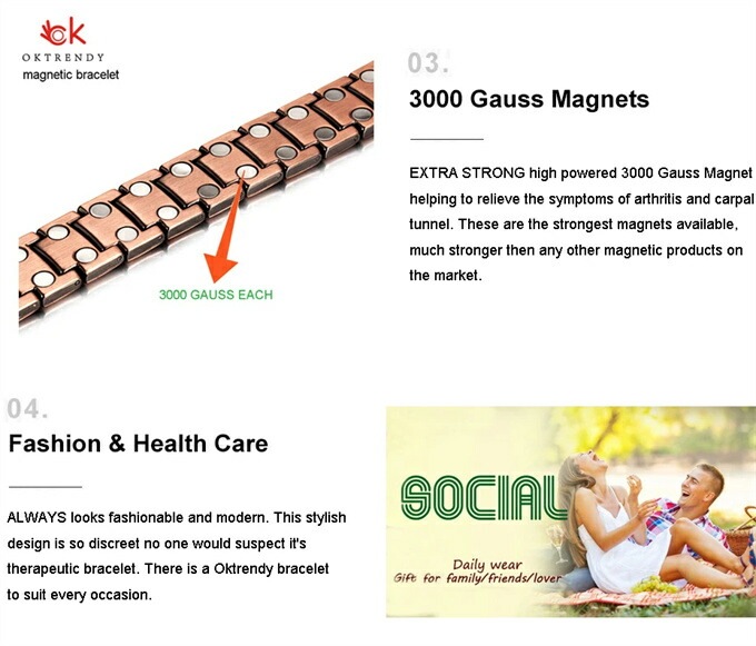 磁気純銅のための8ミリメートル調節可能な健康エネルギーゴールドシルバーカラーマッチング磁気バングル ストレス解消 痩身ブレスレット 女性の減量 エネルギーマグネット付きの磁気ブレスレット エネルギーヨ