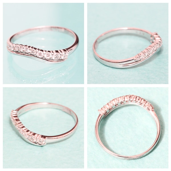 K18ホワイトゴールド合計0.2ctの10粒天然ダイヤモンドリング 発送目安:23週間 K18ホワイトゴールド合計0.2ctの10粒天然ダイヤモンドリング 発送目安:23週間