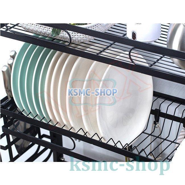 水切りかご 水切りラック シンク上 食器 省スペース 2段式水切りラック 錆びない ディッシュラック 大皿立て 鍋蓋スタンド