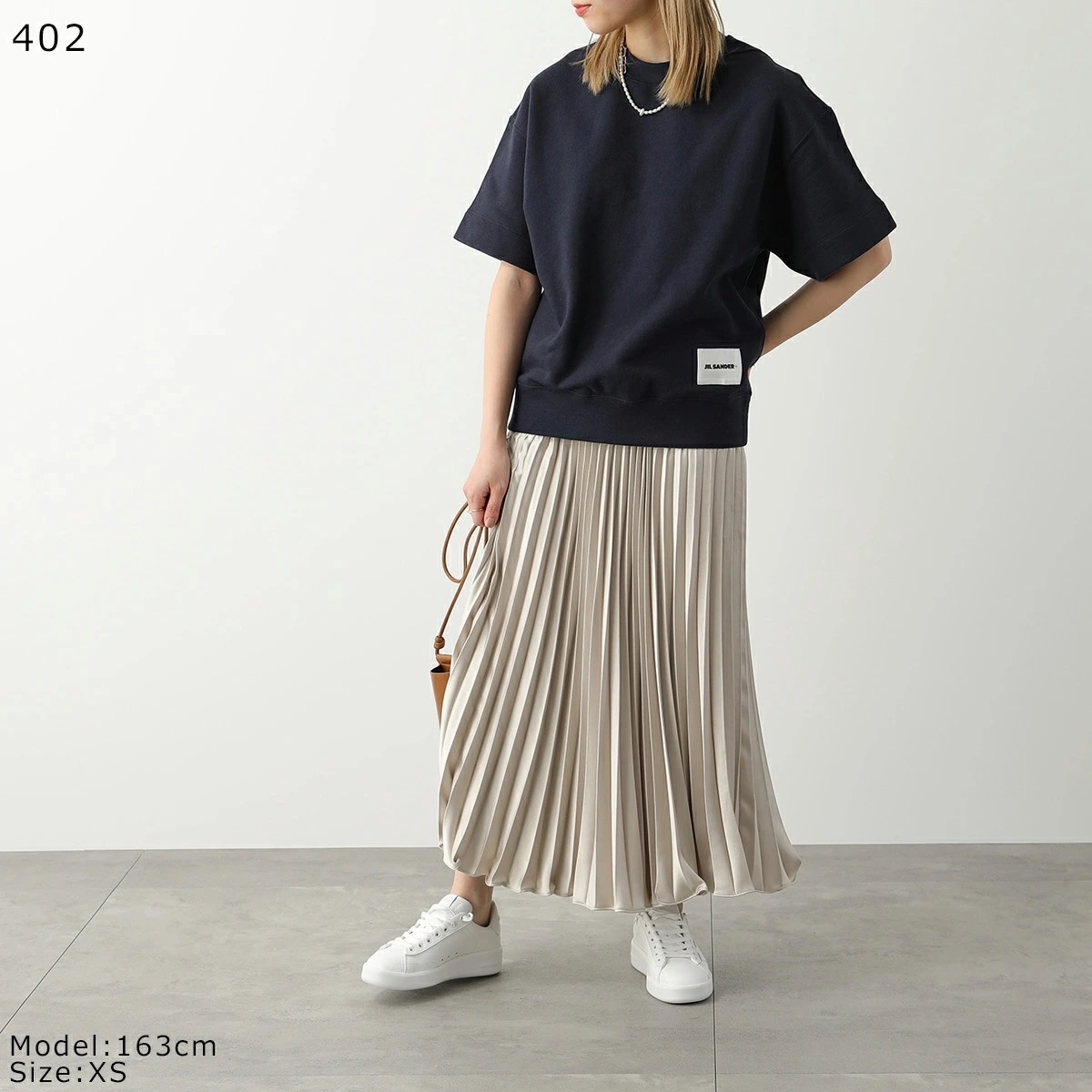 JIL SANDER+ ジルサンダー プラス 半袖 スウェット J40GC0105 J20010 J20039 レディース クルーネック ロゴ オーバーサイズ JIL SANDER+ ジルサンダー プラス 半袖 スウェット J40GC0105 J20010 J20039 レディース クルーネック ロゴ オーバーサイズ