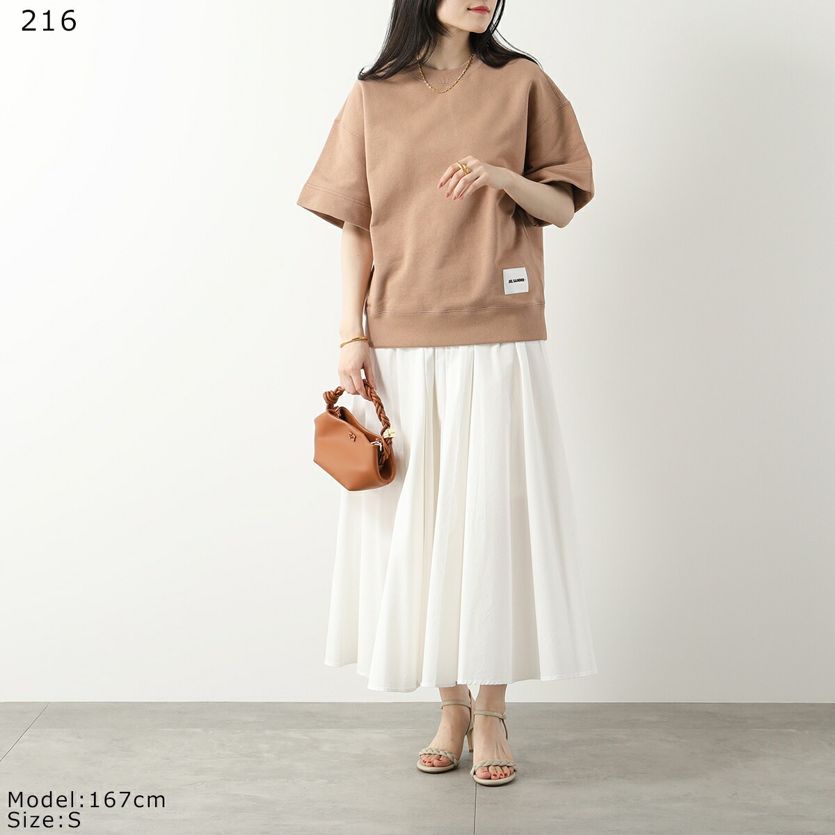 JIL SANDER+ ジルサンダー プラス 半袖 スウェット J40GC0105 J20010 J20039 レディース クルーネック ロゴ オーバーサイズ JIL SANDER+ ジルサンダー プラス 半袖 スウェット J40GC0105 J20010 J20039 レディース クルーネック ロゴ オーバーサイズ