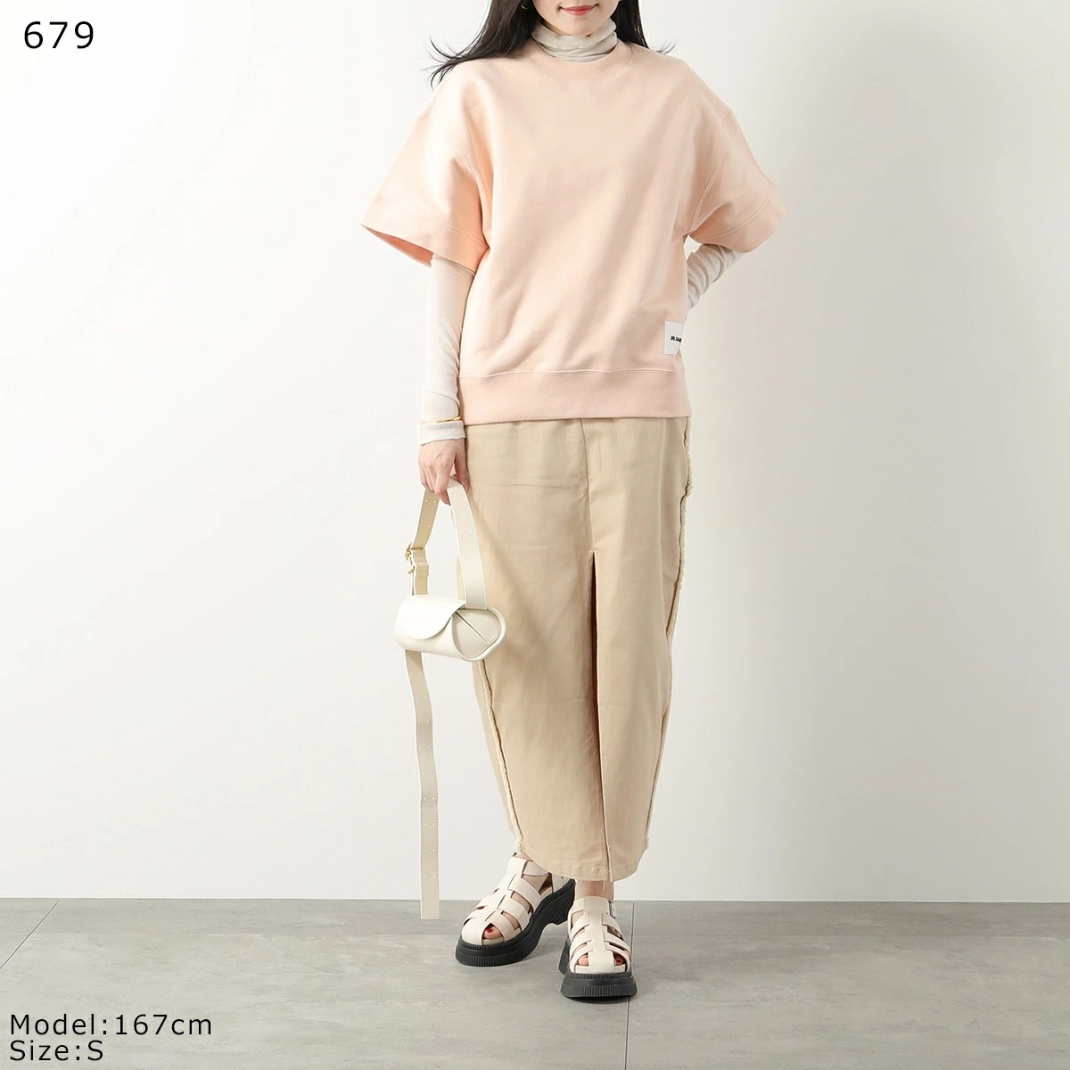 JIL SANDER+ ジルサンダー プラス 半袖 スウェット J40GC0105 J20010 J20039 レディース クルーネック ロゴ オーバーサイズ JIL SANDER+ ジルサンダー プラス 半袖 スウェット J40GC0105 J20010 J20039 レディース クルーネック ロゴ オーバーサイズ