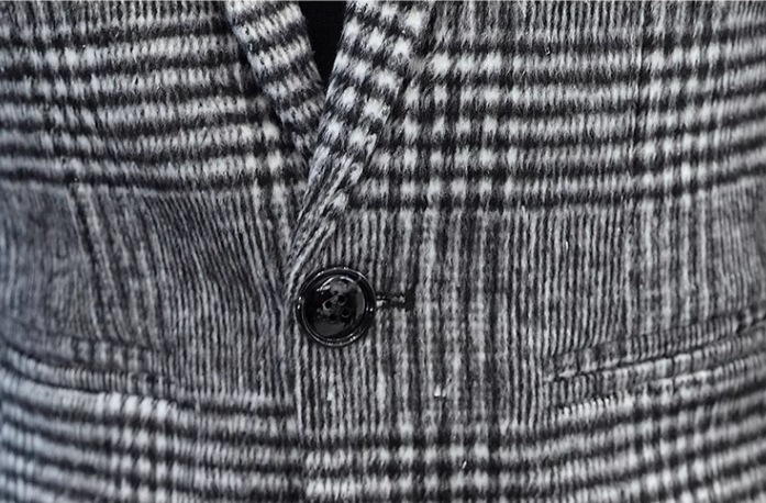 メンズ 男性用 ジャケット スーツ アウター 上着 ウール ミドル丈 長袖 襟付き スーツカラー スリム スマート 異国風 厚手 ベルベット カジュアル 上品 おしゃれ かっこいい レトロ こなれ感