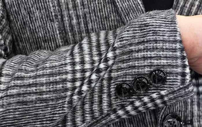 メンズ 男性用 ジャケット スーツ アウター 上着 ウール ミドル丈 長袖 襟付き スーツカラー スリム スマート 異国風 厚手 ベルベット カジュアル 上品 おしゃれ かっこいい レトロ こなれ感