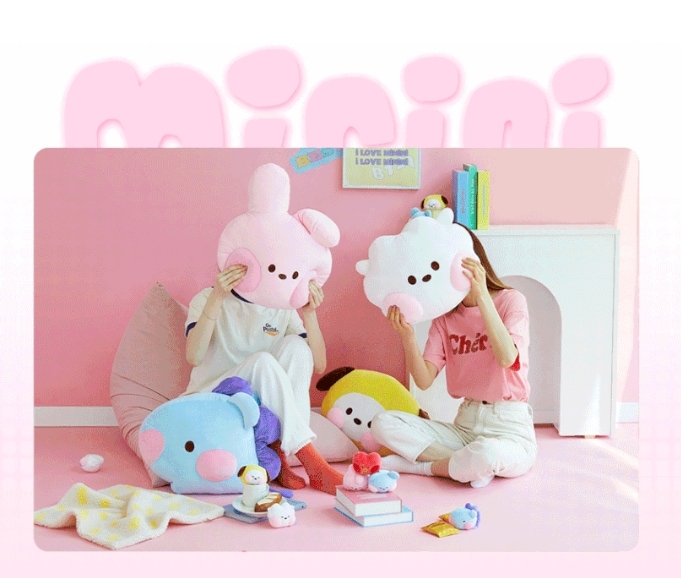 Qoo10] BT21 顔クッション minini フェースクッ