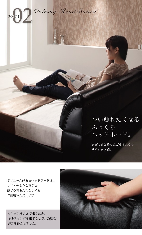 [組立設置付]モダンデザインベッド [クラインヴァール] プレミアムボンネルコイルマットレス付 キング(Kx1) [マットレス]白