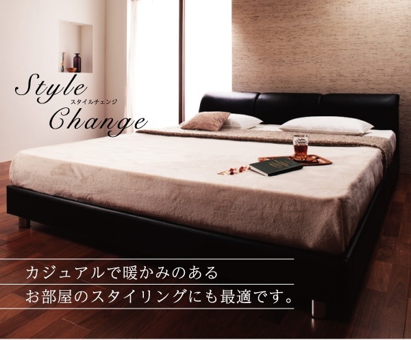 [組立設置付]モダンデザインベッド [クラインヴァール] プレミアムボンネルコイルマットレス付 キング(Kx1) [マットレス]白