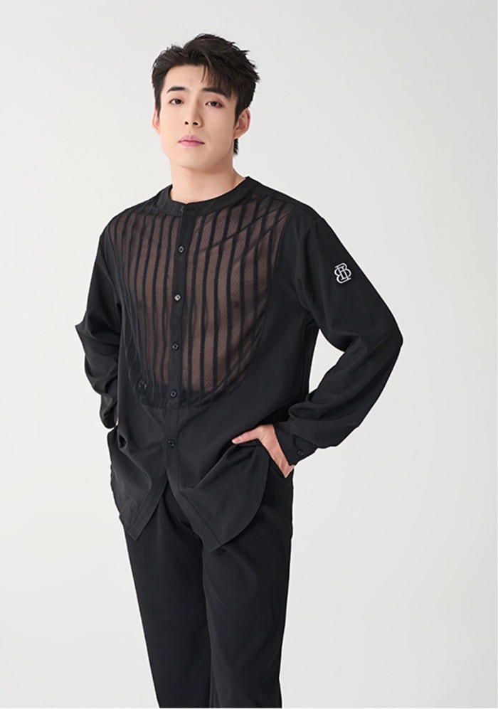 「期間限定セール」社交ダンス衣装 トップス メンズ ラテン ラテンダンス用シャツ 男性用 ダンス衣装 ダンスウェア 練習着 ワルツ チャチャチャ ルンバ ラテン ラテンダンスシャツ ステージ 衣装 男