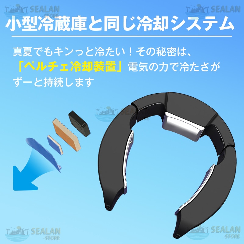 首掛け扇風機 ネッククーラー モード調節 瞬間冷却 半導体冷却 三つの部分冷製 冷却プレート USB給電 軽量 サイズ調整可 ハンズフリー 熱中症対策 暑さ対策 旅行 自宅用