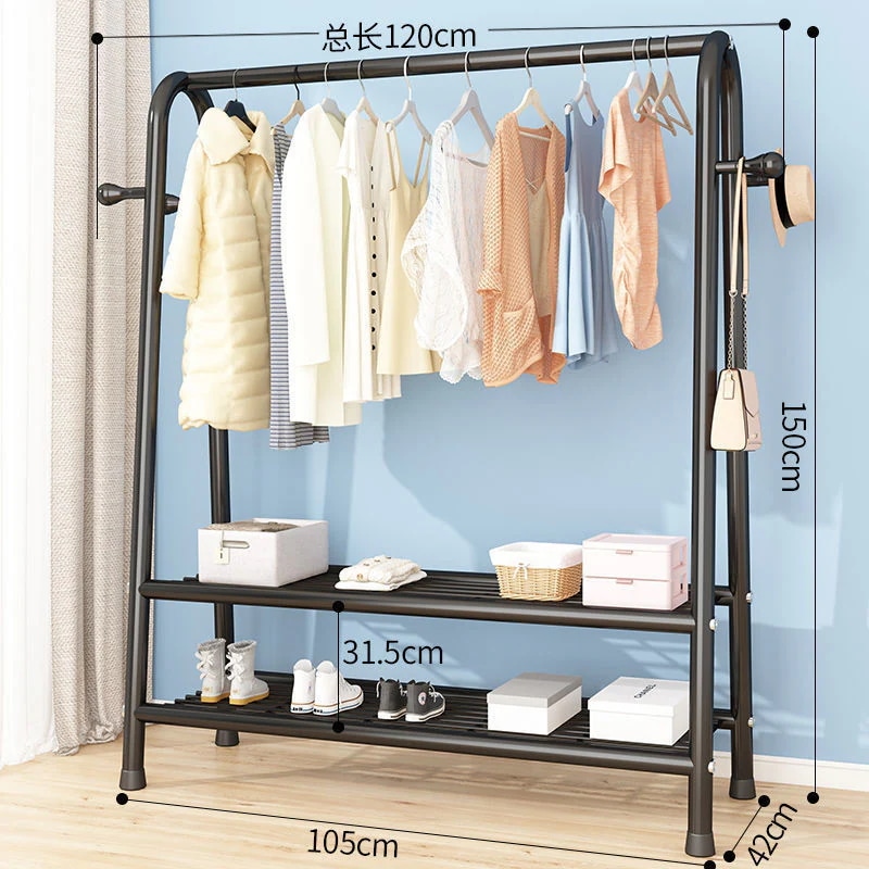 本棚ラック棚洋服ハンガー 学生寮 床 寝室 家庭用収納 折りたたみ 簡易洋服掛け 洋服収納ポール