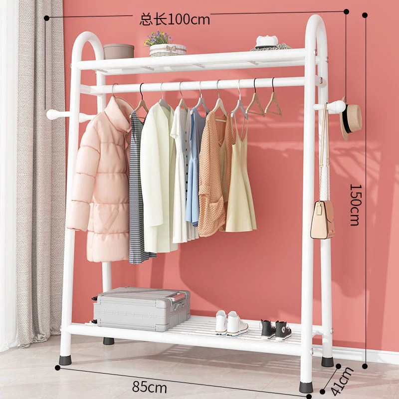 本棚ラック棚洋服ハンガー 学生寮 床 寝室 家庭用収納 折りたたみ 簡易洋服掛け 洋服収納ポール