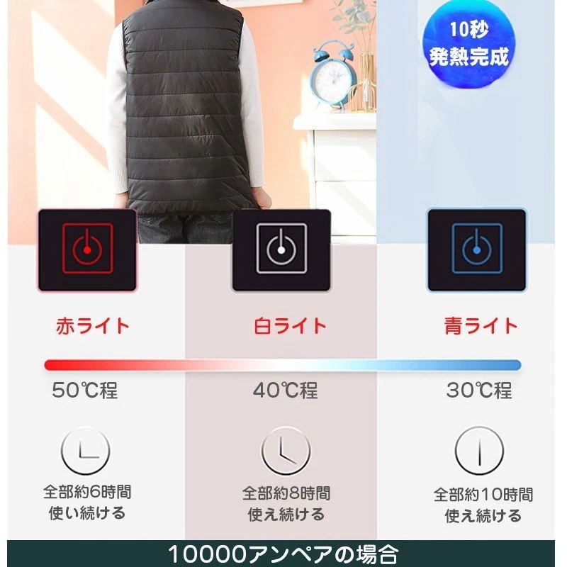 ヒートジャケット 電熱ジャケット ジャケット 子ども 電熱コート 防寒着 ヒータージャケット 電熱