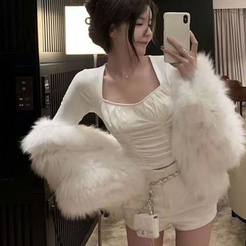 レディースファーコート フード付き レディース ファー アウター ショートコート ボアコート 冬服 毛足長い 保温 ブルゾン 毛足長い ファッション エレガンス かわいい 厚さ 前開き 防寒着