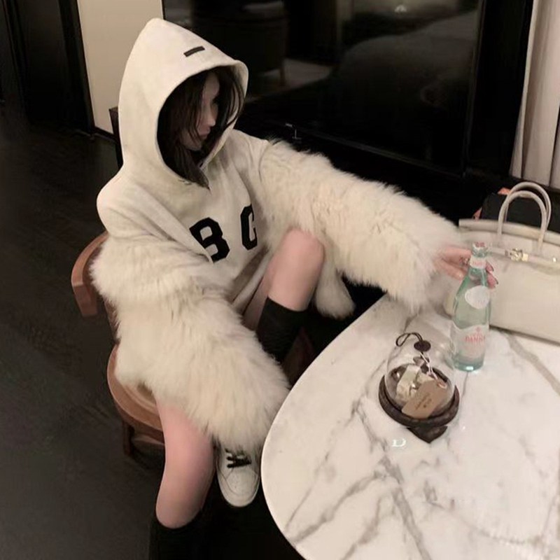 レディースファーコート フード付き レディース ファー アウター ショートコート ボアコート 冬服 毛足長い 保温 ブルゾン 毛足長い ファッション エレガンス かわいい 厚さ 前開き 防寒着