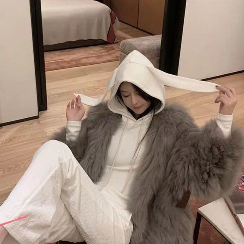 レディースファーコート フード付き レディース ファー アウター ショートコート ボアコート 冬服 毛足長い 保温 ブルゾン 毛足長い ファッション エレガンス かわいい 厚さ 前開き 防寒着