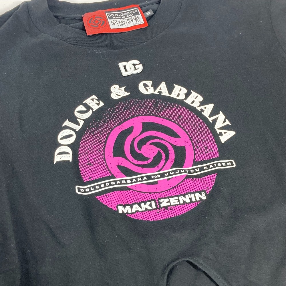 DOLCE&GABBANA ドルガバ 半袖Ｔシャツ クロップドTシャツ 禪院真希 呪術廻戦 アパレル 半袖 コットン ブラック