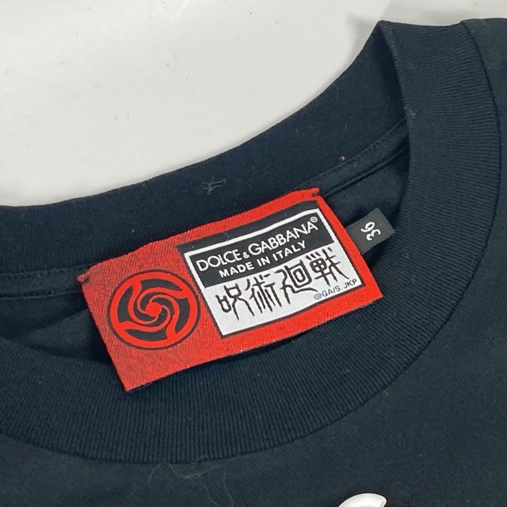 DOLCE&GABBANA ドルガバ 半袖Ｔシャツ クロップドTシャツ 禪院真希 呪術廻戦 アパレル 半袖 コットン ブラック