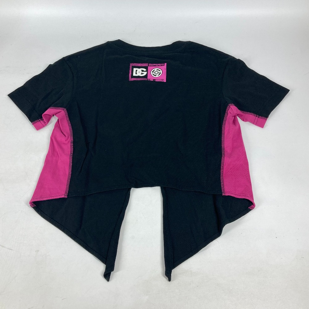 DOLCE&GABBANA ドルガバ 半袖Ｔシャツ クロップドTシャツ 禪院真希 呪術廻戦 アパレル 半袖 コットン ブラック