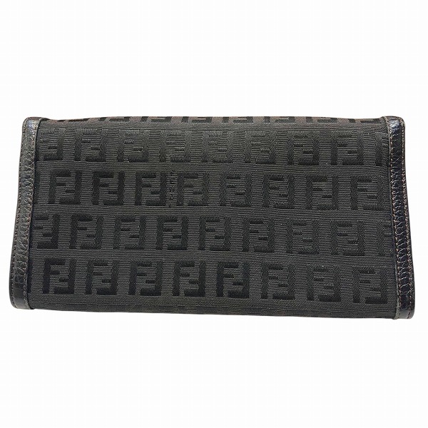 フェンディ FENDI ズッキーノ ブラック ゴールド金具 長財布