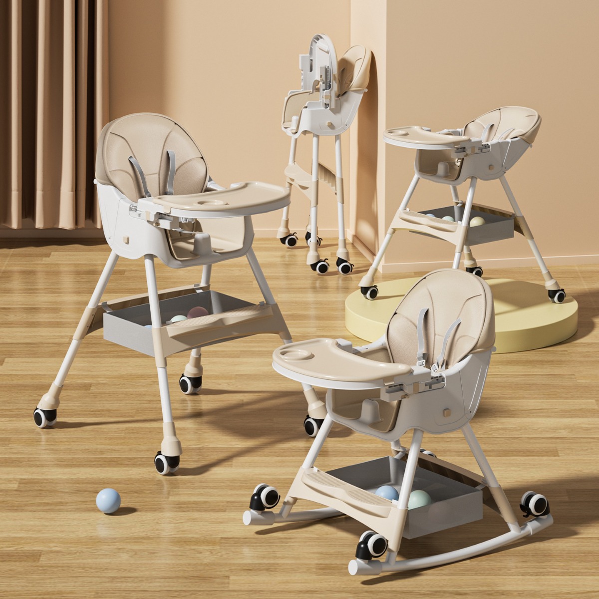 ベビーダイニングチェアロッキングチェア家庭用折りたたみ可能な調整可能なベビーダイニングシート多機能子供ダイニングテーブル ベビーダイニングチェアロッキングチェア家庭用折りたたみ可能な調整可能なベビーダイニングシート多機能子供ダイニングテーブル