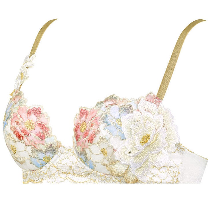 サルート Salute ブラジャー プッシュアップブラ 3/4 DEFカップブラ 下着 ランジェリー ワコール Wacoal 花柄 フラワー柄 セクシー 03シリーズ BTJ403