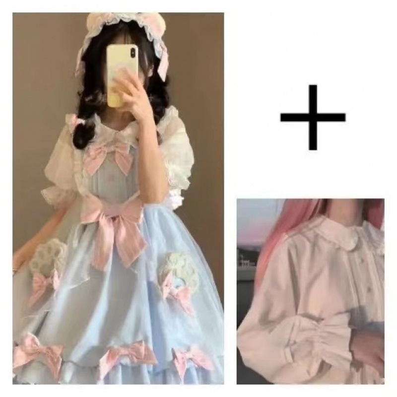 【急速発送】ピンクロリータワンピースワンピースワンピースプリンセススカート軽やかlo秋の万能アイテム