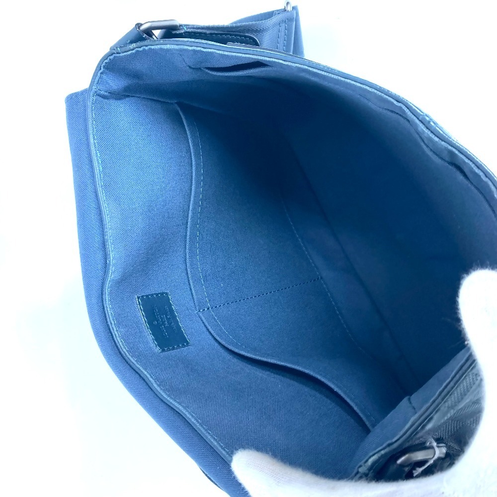 ショルダーバッグ N41285 ディストリクトPM ダミエアンフィニ 斜め掛け カバン フラップ メッセンジャーバッグ ダミエアンフィニレザー コスモス ネイビー