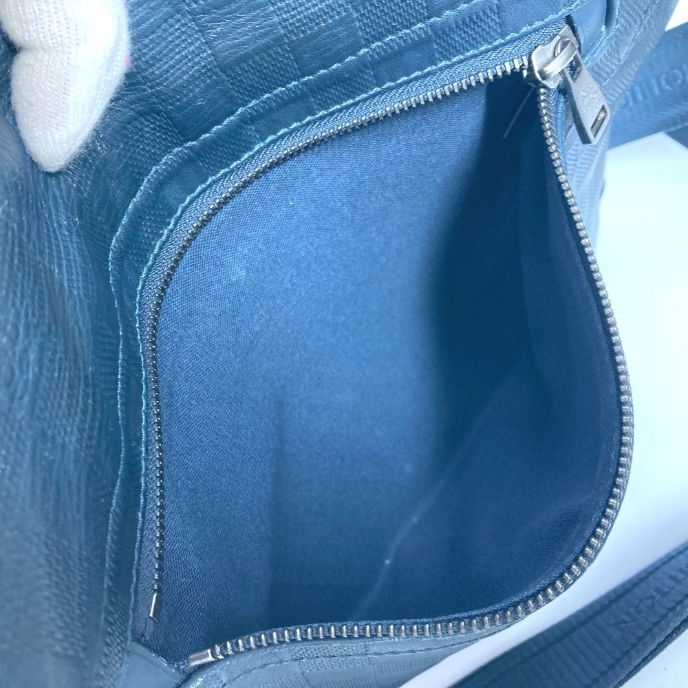 ショルダーバッグ N41285 ディストリクトPM ダミエアンフィニ 斜め掛け カバン フラップ メッセンジャーバッグ ダミエアンフィニレザー コスモス ネイビー