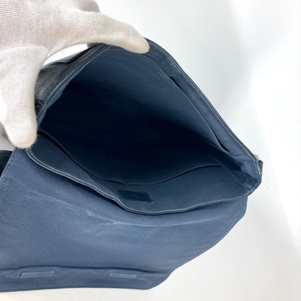 ショルダーバッグ N41285 ディストリクトPM ダミエアンフィニ 斜め掛け カバン フラップ メッセンジャーバッグ ダミエアンフィニレザー コスモス ネイビー