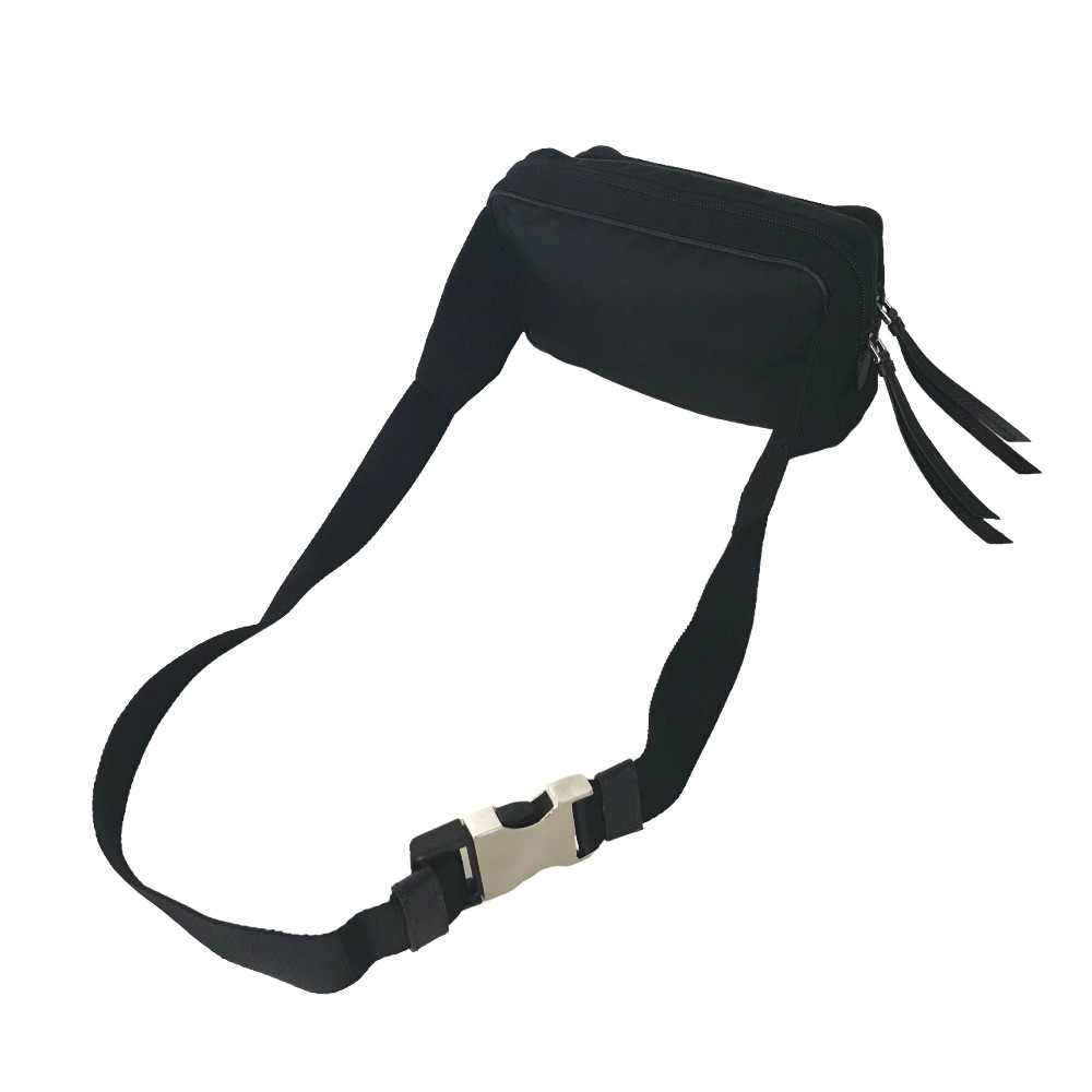 鑑定済 1BL010 ボディバッグ ナイロン ブラック レディース斜め掛け 黒 中古 鑑定済 1BL010 ボディバッグ ナイロン ブラック レディース斜め掛け 黒 中古