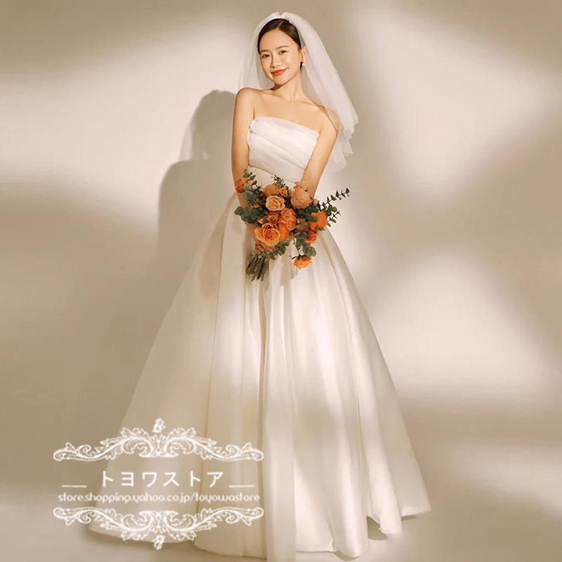 ウェディングドレスAライン二次会花嫁結婚式フォトウエディング海外