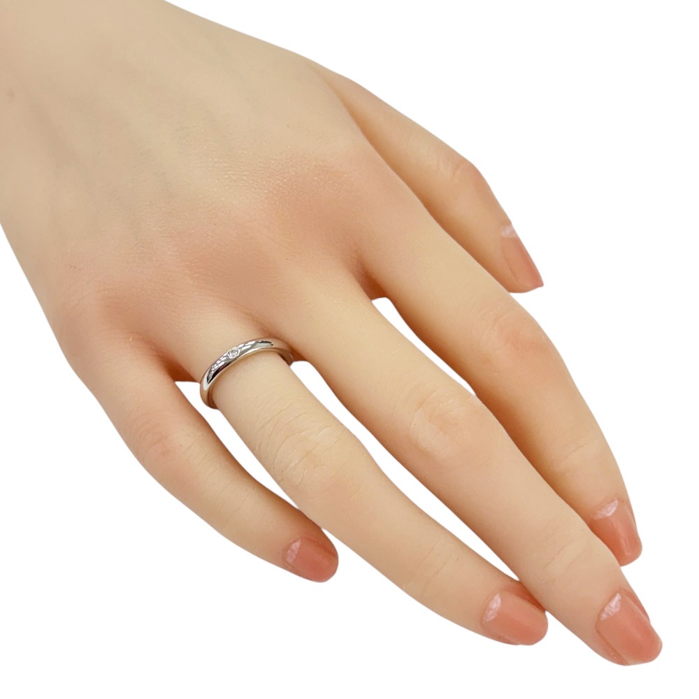 ティファニー エルサ・ペレッティ スタッキング バンド リング 指輪 8号 Pt950プラチナ ダイヤモンド TIFFANY&Co. 中古 美品 ティファニー エルサ・ペレッティ スタッキング バンド リング 指輪 8号 Pt950プラチナ ダイヤモンド TIFFANY&Co. 中古 美品