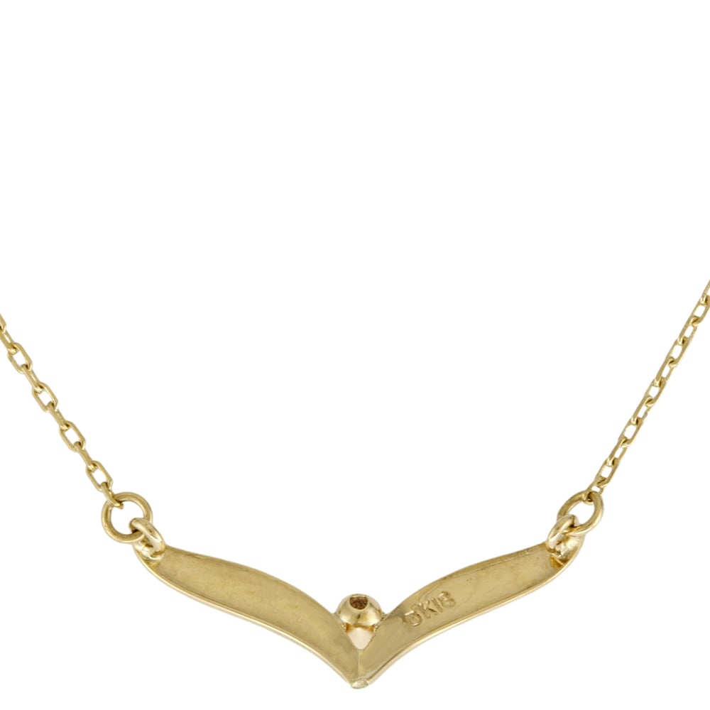 ミキモト ネックレス 18金 K18イエローゴールド ダイヤモンド MIKIMOTO 中古 美品
