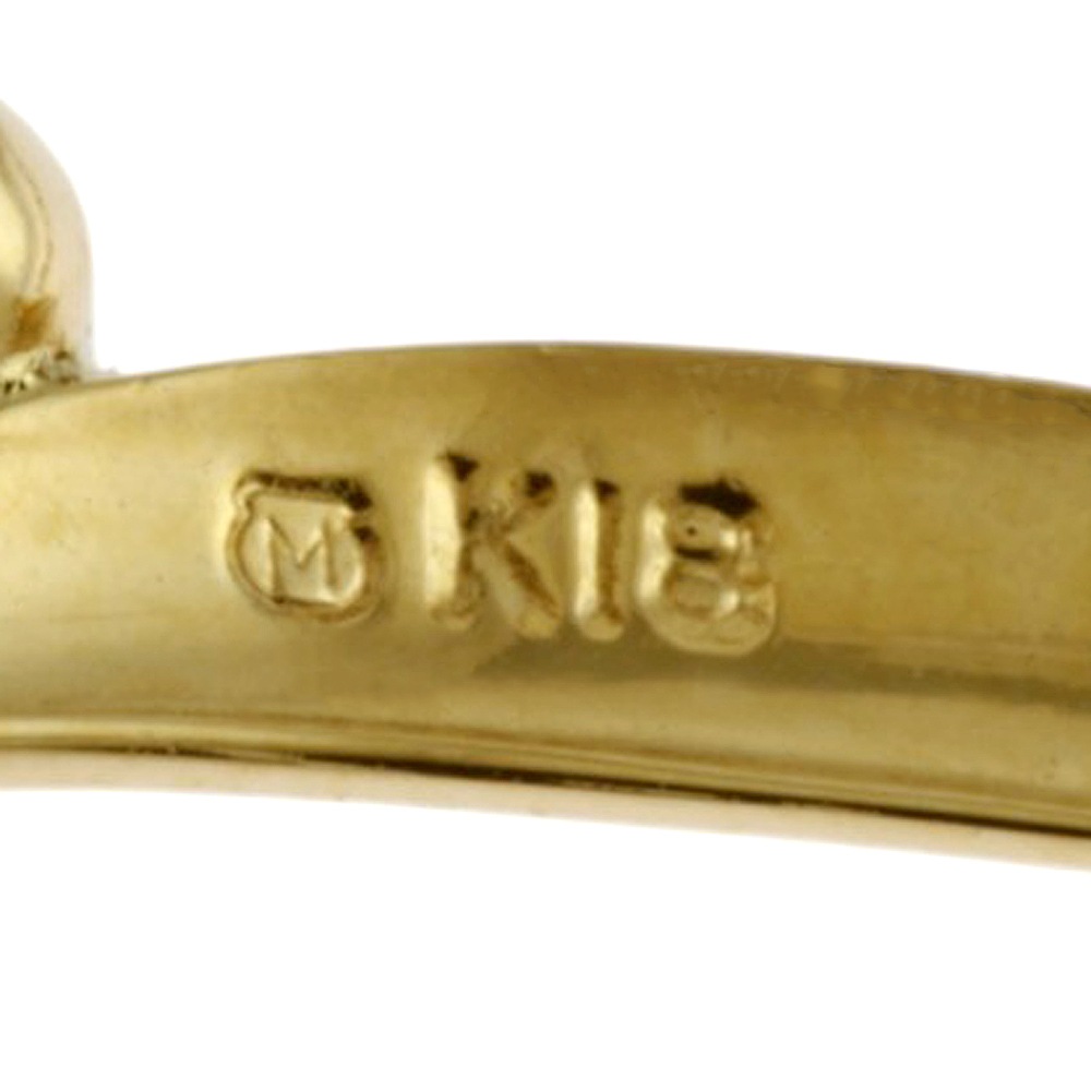 ミキモト ネックレス 18金 K18イエローゴールド ダイヤモンド MIKIMOTO 中古 美品