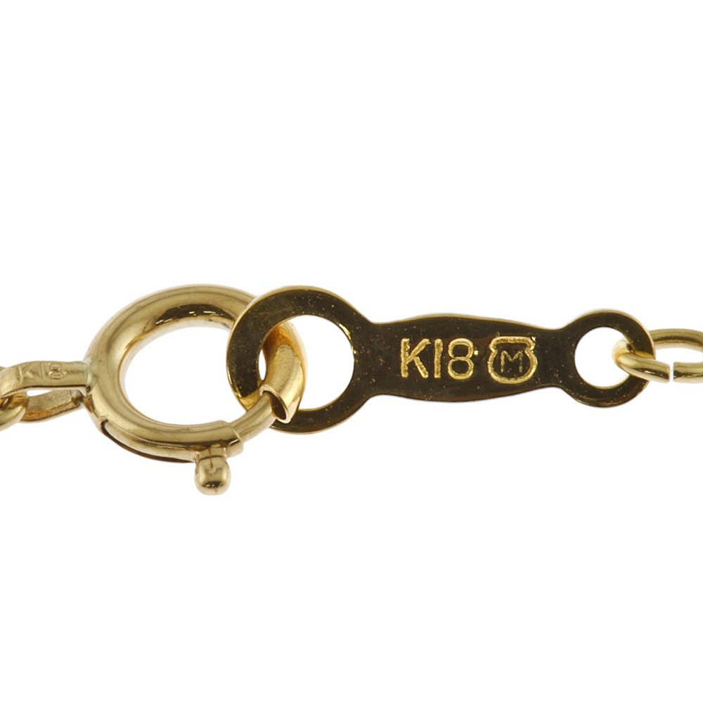ミキモト ネックレス 18金 K18イエローゴールド ダイヤモンド MIKIMOTO 中古 美品