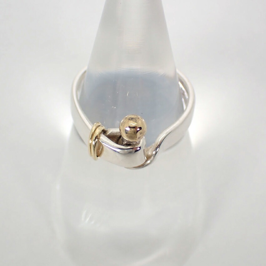 TIFFANY/ティファニー 925/750 フック＆アイ コンビ リング /13号/g414