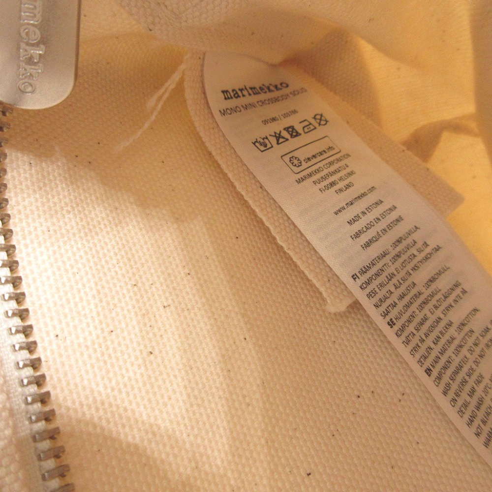 未使用品 モノ ミニ クロスボディ ショルダーバッグ キャンバス/キャンバス アイボリー 2458【中古】 ユニセックス 未使用品 モノ ミニ クロスボディ ショルダーバッグ キャンバス/キャンバス アイボリー 2458【中古】 ユニセックス