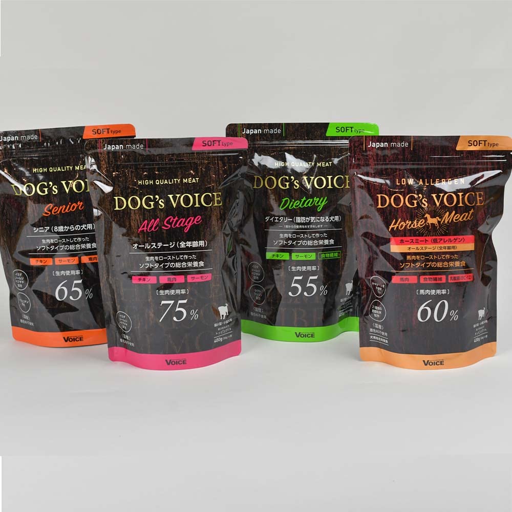 即日発送！ Voice ヴォイス Dogs Voice ドッグヴォイス ローアレルゲン ホースミート 400g