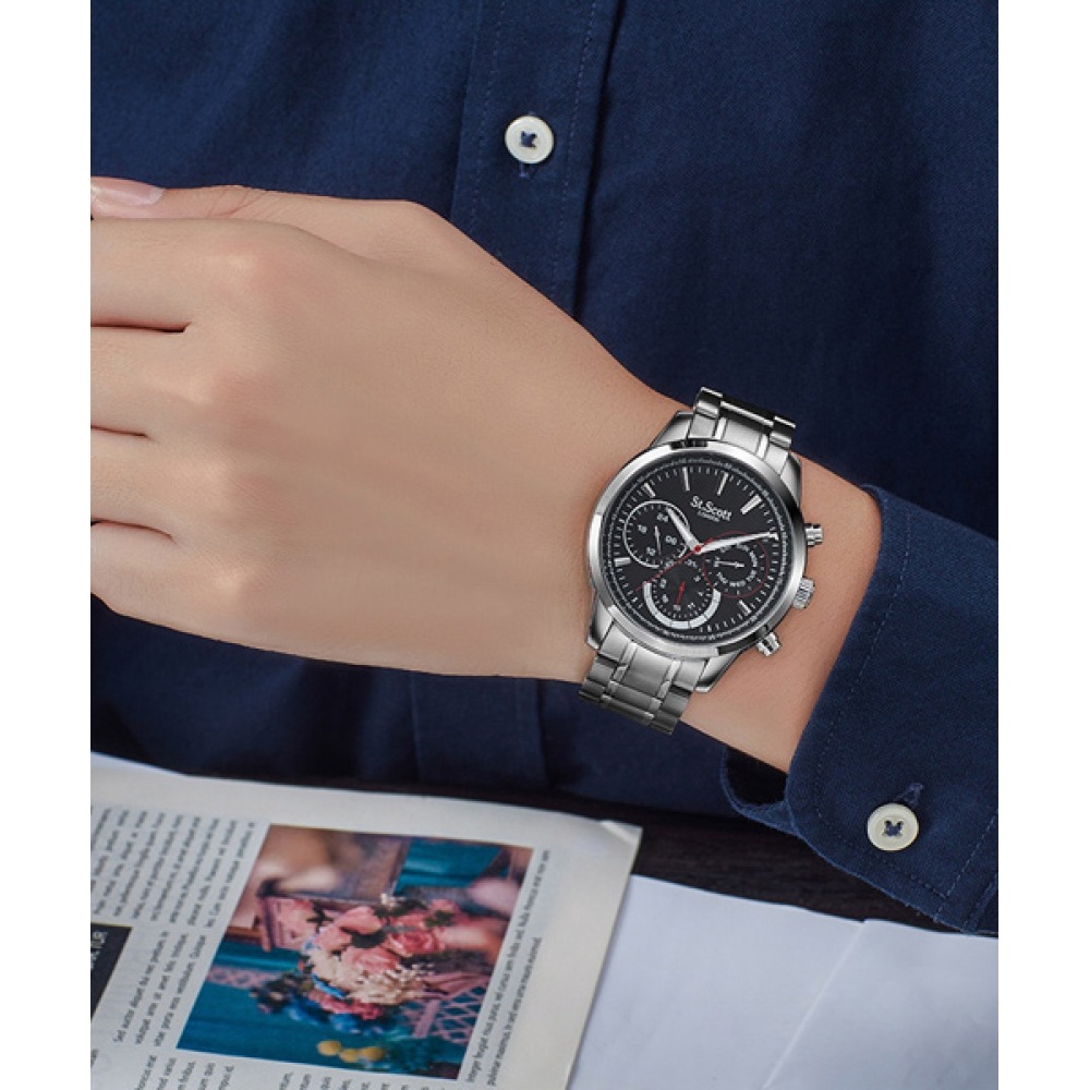ST.SCOTT LONDON ST2101Mハーデスマルチメンズメタル時計