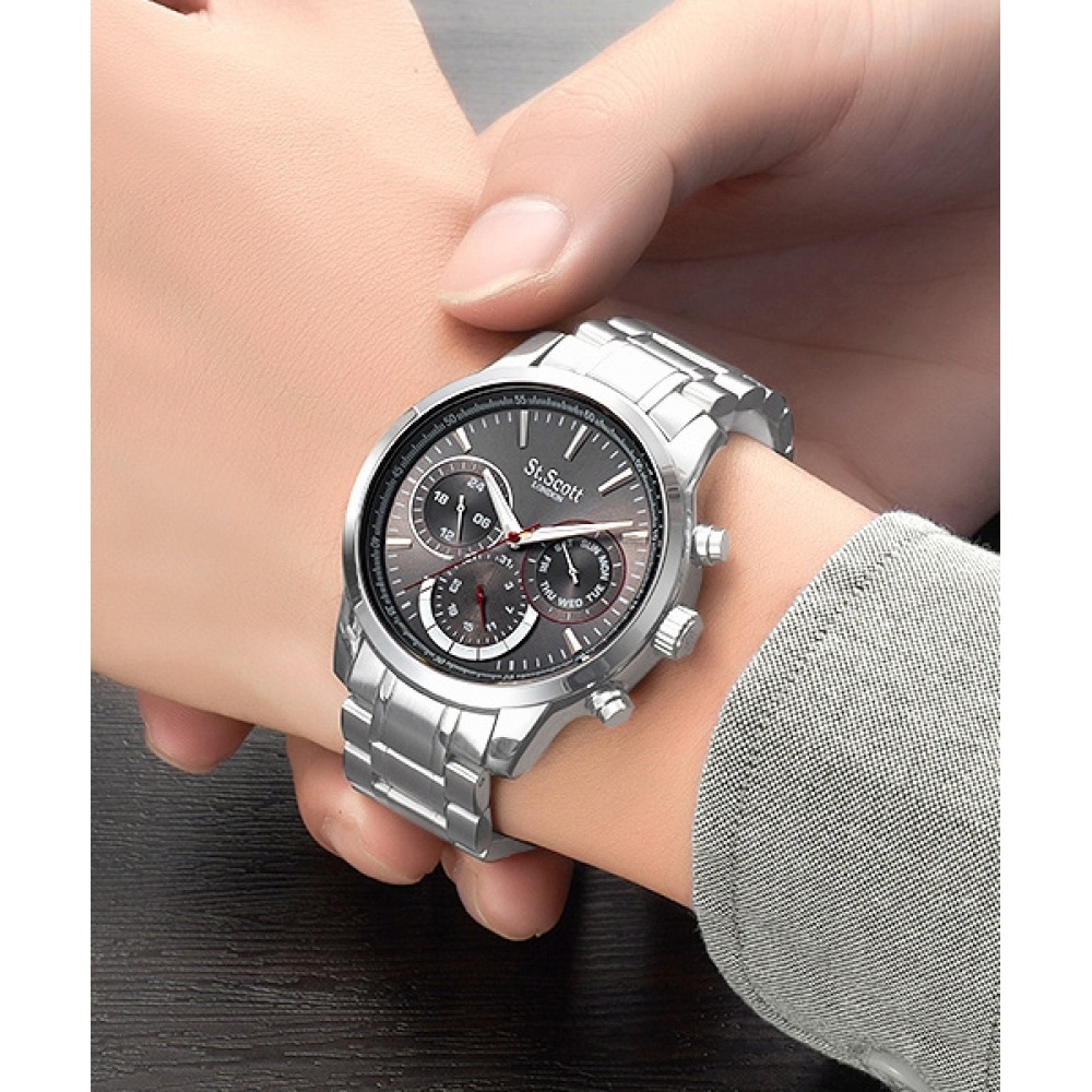 ST.SCOTT LONDON ST2101Mハーデスマルチメンズメタル時計