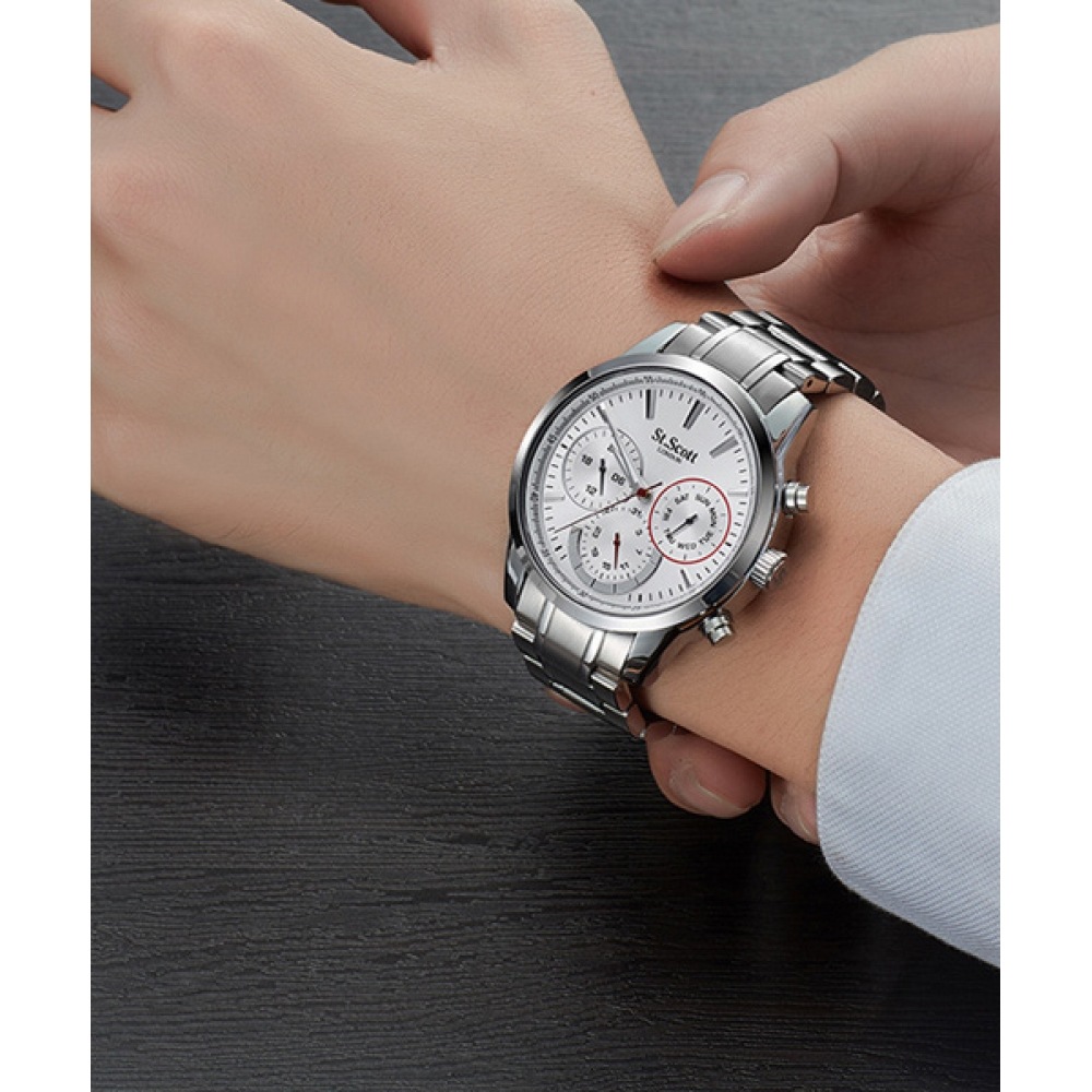 ST.SCOTT LONDON ST2101Mハーデスマルチメンズメタル時計