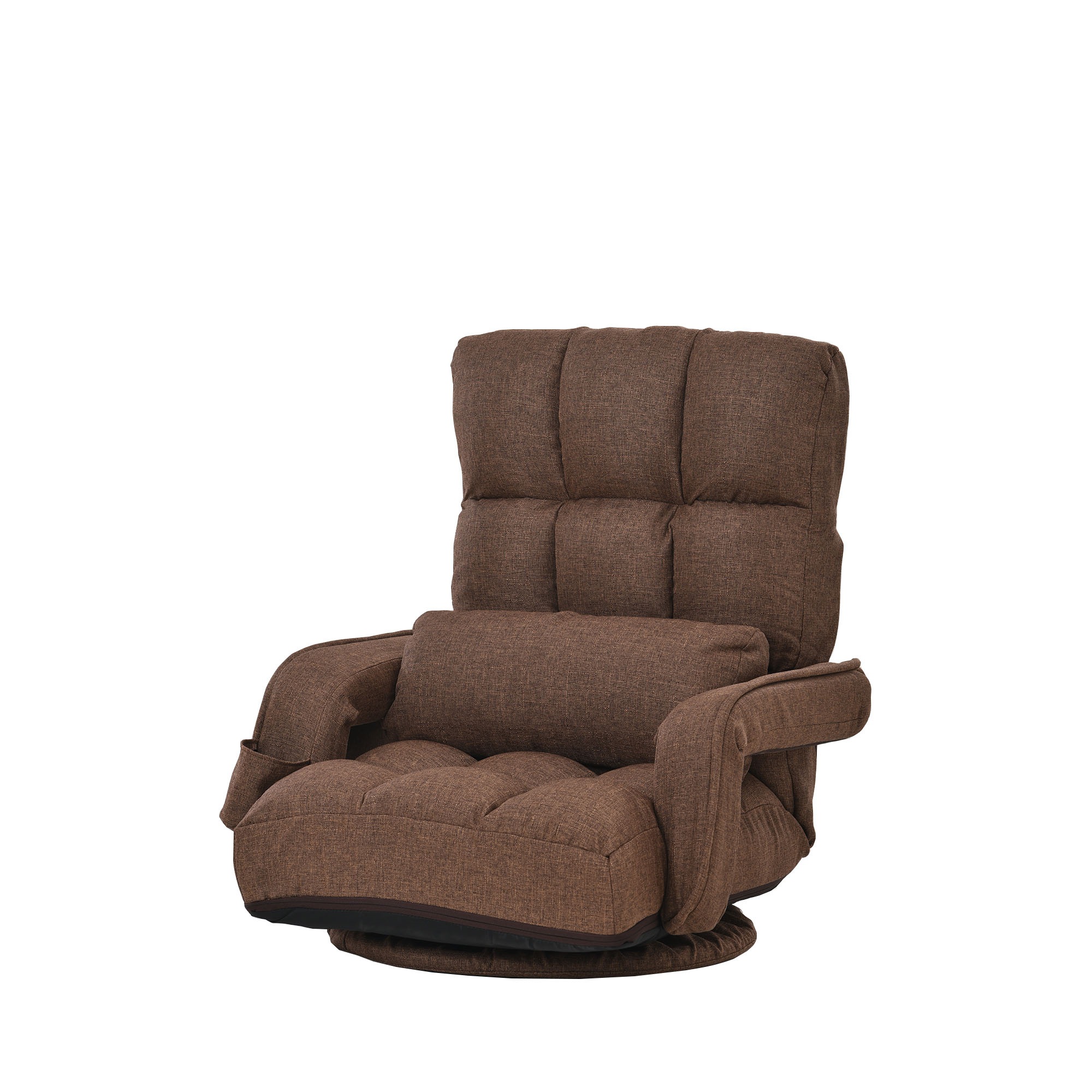 [国内即発送]回転式座椅子 肘掛け ハイバック 座いす リクライニング 1人掛けソファー フロア ソファー リラックスチェア 折りたたみ リクライニングチェアー ファブリック 座イス おしゃれ 椅子