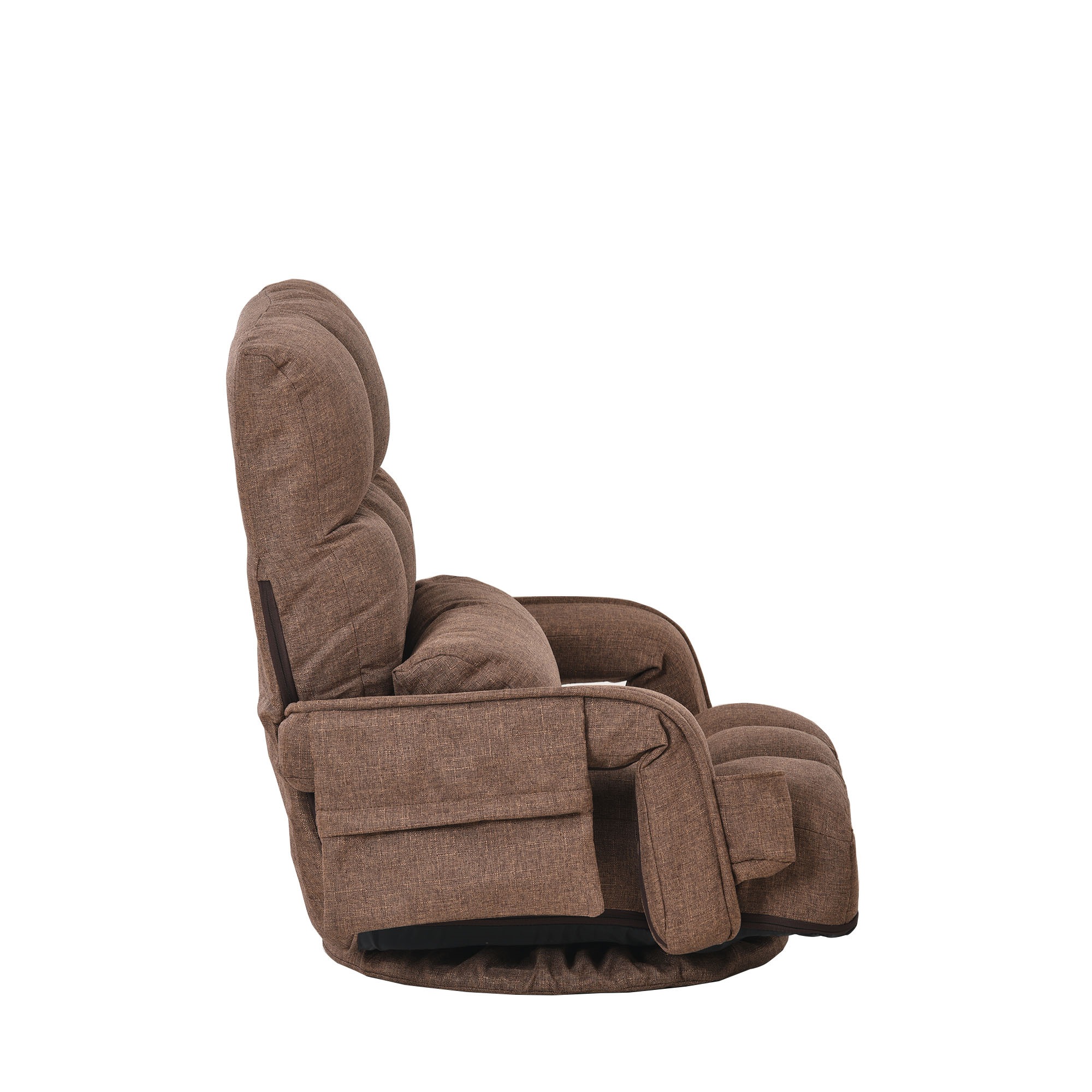 [国内即発送]回転式座椅子 肘掛け ハイバック 座いす リクライニング 1人掛けソファー フロア ソファー リラックスチェア 折りたたみ リクライニングチェアー ファブリック 座イス おしゃれ 椅子