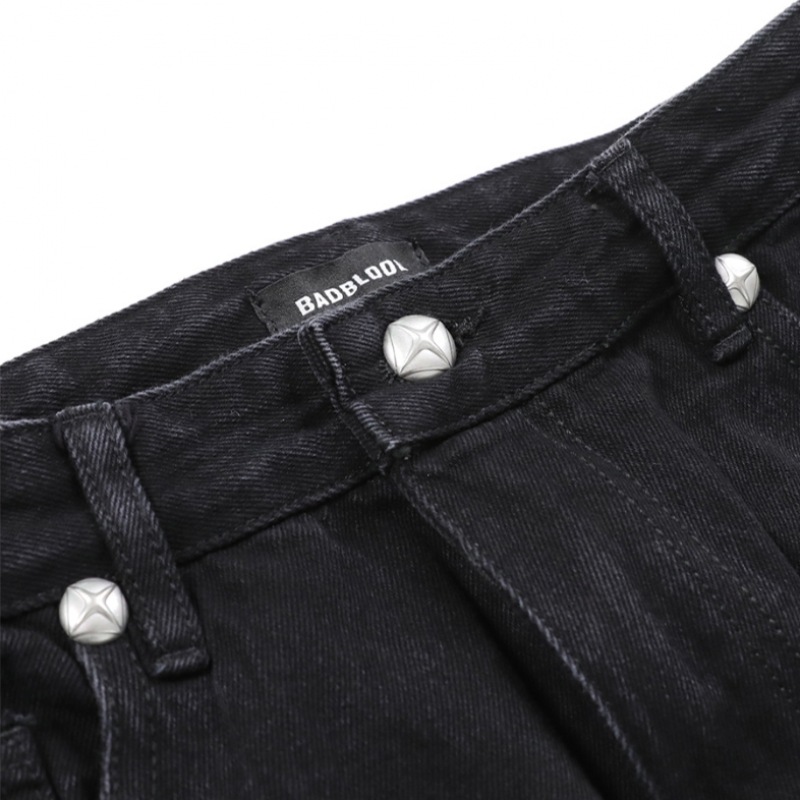 BADBLOOD ダンカンデニムパンツ リラックスフィット - ブラック