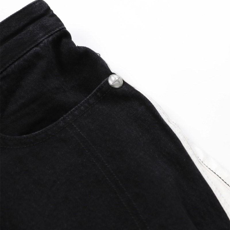 BADBLOOD ダンカンデニムパンツ リラックスフィット - ブラック